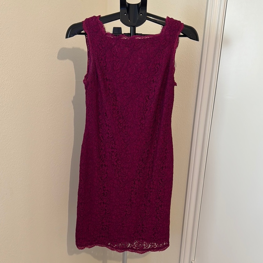 Elegant Burgundy Lace Dress